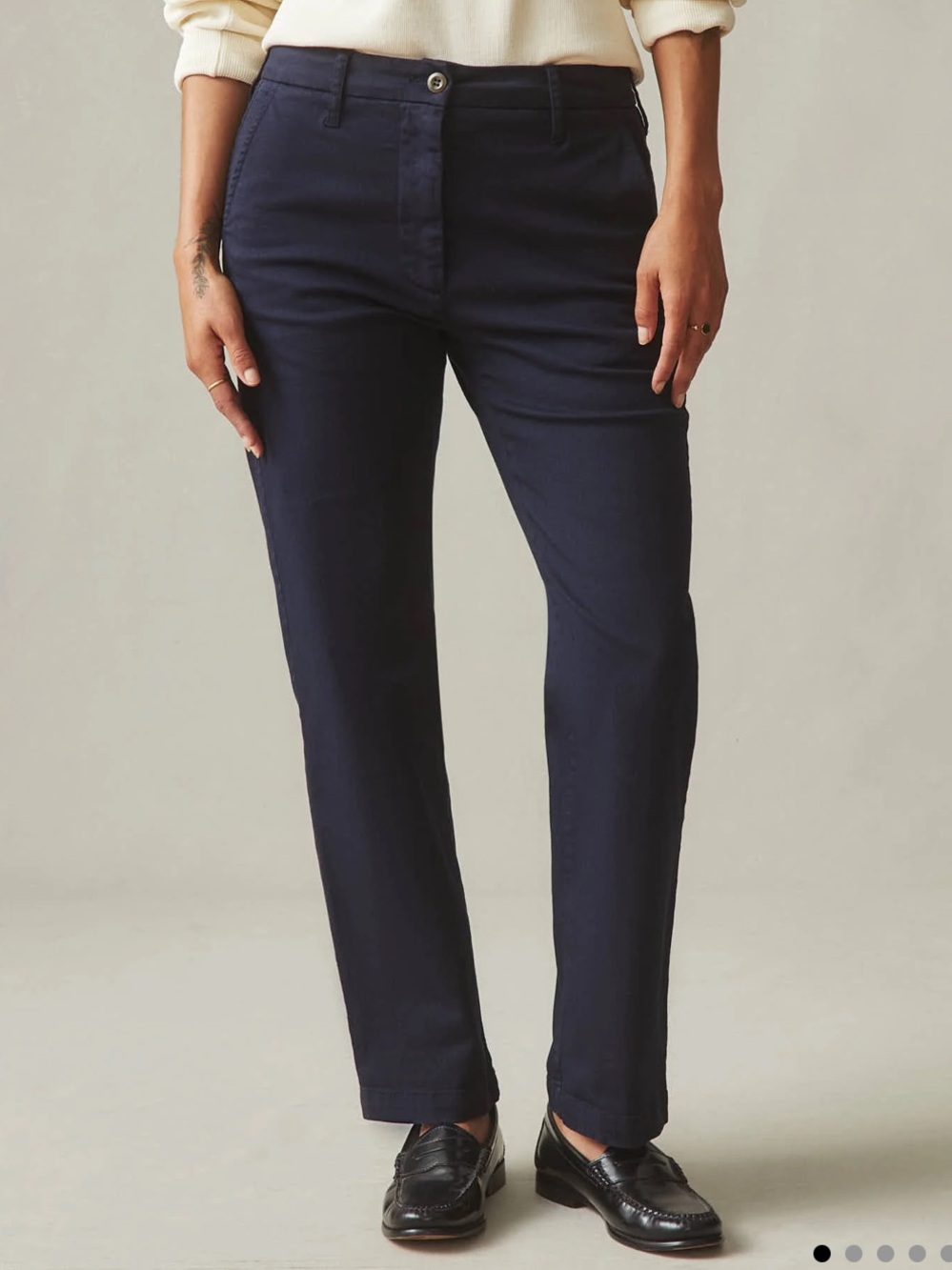 American Giant Women's Sawbuck Chino in Dress Navy Blue Size 4 Cotton Twill